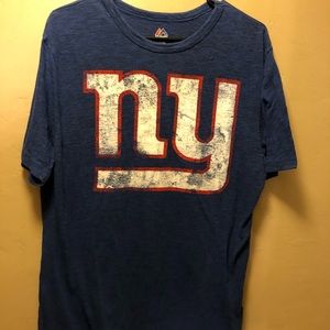 Vintage looking NY sign shirt blue men or tomboy